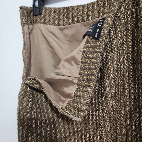 Womens Brown Tweed Ruffle High Rise Midi Skirt. Size 10 - Picture 3 of 5